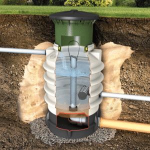 Illustration of a GRAF Australia Spring Water Shaft installed Underground