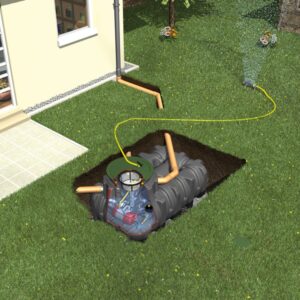 Platin Shallow Dig Garden Comfort Domestic Rainwater Harvesting System 1500-7500L